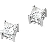 1 1/2 Ct Moissanite Stud Earrings In 14K White Gold