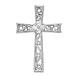18K White Gold Diamond Cross Pendant