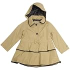 London Fog Girls 4-6X Skirt Trench Coat With Bow (6X, Tan)