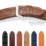 HIRSCH Monte Carlo M, Louisiana Alligator, 22 Orange matt, 22 mm, for Breitling by HIRSCH