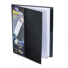 Cardinal SpineVue ShowFile Display Book, 12 Pockets, Black by Business Presentation Supplies