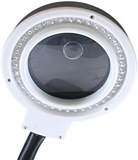 3.5" Diameter, Black Plastic, LED Illuminated 110V Gooseneck Lamp With 3x and 8x Power