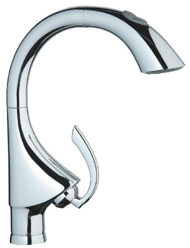Grohe 32 071 00E K4 WaterCare Main Sink Dual Pull-Out Spray Kitchen Faucet, StarLight Chrome