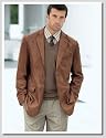 Extravaganter Herren Leder-Blazer Braun 232