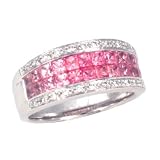 14K 1.50 CTW Pink Sapphire & Diamond Band