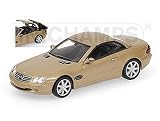 Review Minichamps 400032034 / Diecast Model Mercedes-Benz SL Class with Working Roof (2001) in Gold (1:43 scale)