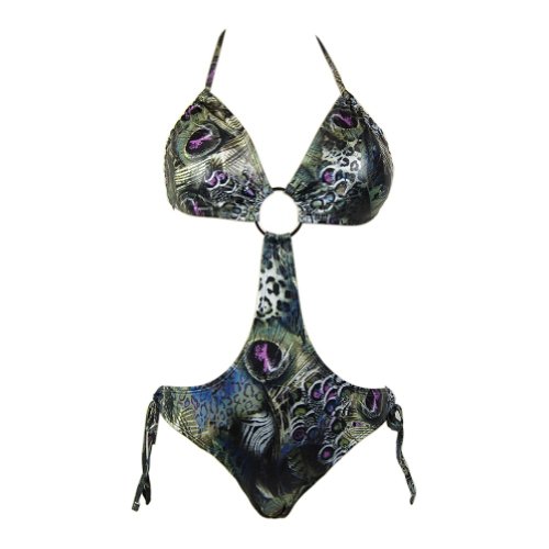 Monokini Swimsuit Peacock Bandaue