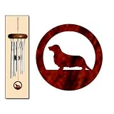 Longhaired Dachshund Wind Chimes X-SMALL Silver