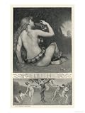 Night Monster and Vampire of Babylonian Origin Supposed to Haunt Wildernesses Giclee Poster Print, 18x24