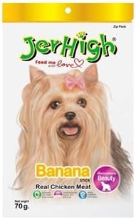 JerHigh Banana Stick Premium Dog Snack Great Taste for Great Happiness 70g.