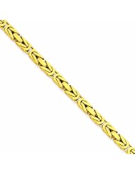 Genuine 14K Yellow Gold 3.25mm Byzantine Chain 24 Inches 100% Satisfaction Guaranteed.
