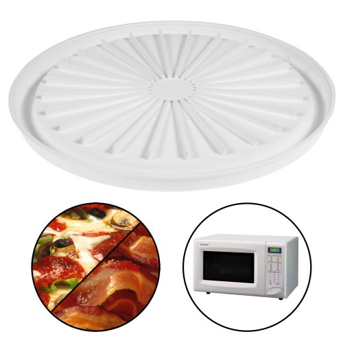 Microwave Pizza Plate Cook Bacon Sausage Meat Dishwasher Safe Round Pan Tray Your Extra Price