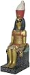 Horus Seated Statue, 10"H, Gold and Color