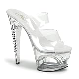 MIRAGE-602 6 1/2" Chromed Heel Two Band Platform Slide