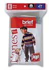 Hanes 249TBU Hanes Toddlers Red Label White Brief P6