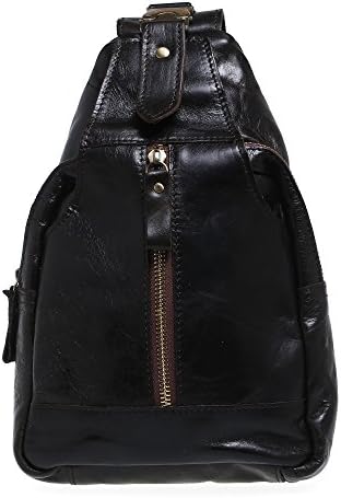 Casual Daypack Leather Retro Style Chest Pack Small Travel Bags