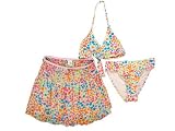 Girl's Greendog Three Piece Swimsuit - Bikini and Skirt