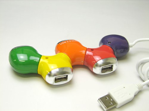 上海問屋 ドーナツ型 4ポートUSBハブ DN-USB Donut HUB