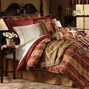 22 PC. MEGA REVERSIBLE DAMASK DESIGN BED IN A BAG COMFORTER SET W/ MATCHING PILLOWS, VALANCES, THROW AND TWO SHEET SETS, CAL KING, BURGUNDY