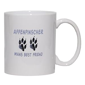 AFFENPINSCHER MAN'S BEST FRIEND Mug for Coffee Hot Beverage 11 oz. BLACK by T-ShirtFrenzy