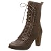 FRYE Women's Bella-Hi Flower Fringe Lace Up Boot,Dk Brown,8 M