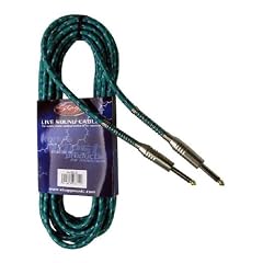 LiveSound Instrumentenkabel Vintage Tweed Green - 6 Meter - 2x Klinke 6,3mm