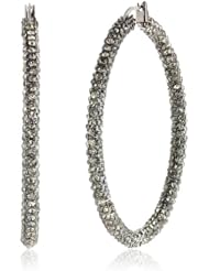 ABS By Allen Schwartz "True Color" Hematite Tone Pave Crystal Earrings