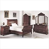 Sierra Sleigh Bedroom Set in Cherry Size: Queen
