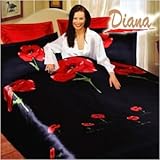 Diana 6 Piece Queen Duvet Cover Bedding Set in Weasel Black