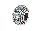 41KW%2B96XRYL. SL160  Zabletm Sterling Silver Crystal Birthstone March Bead /