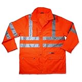 GLoWEAR 8365 Class-3 Rain Jacket, Orange, 2X-Large