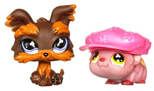 Hasbro - 667631481 - Littlest Petshop - Petshop Duo Et Son Sac - Vague 4 - Yorki et Cochon Guineen