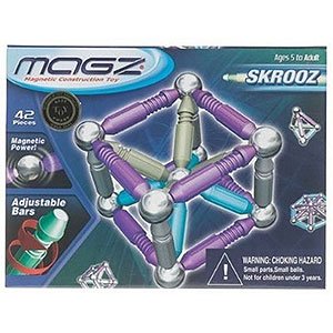 Skrooz 42 Piece Magnetic Construction Set with Adjustable Length Bars