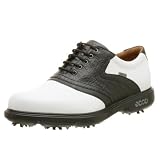 ECCO Men's Classic Saddle GTX Gore-Tex Golf Shoe,White/Black,43 EU
