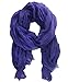 Leegoal Fashion Solid Color Purple Long Shawl Scarf Wrap for Women