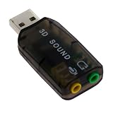GTMax External 5.1 USB 3D Audio Sound Card Adapter for PC Desktop Notebook Laptop