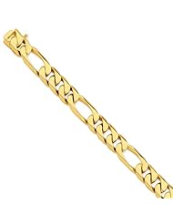 14k 13mm Hand-polished Figaro Link Chain Length 8"