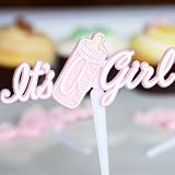 It's a Girl with Baby Bottle Pick - Pink (20 Count)