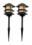 LiteSounds LVL2000-K Lights Commercial Grade Die Cast Aluminum Black 1 Pair