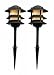 LiteSounds LVL2000-K Lights Commercial Grade Die Cast Aluminum Black 1 Pair