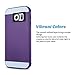 ULAK Galaxy S6 Case, S6 Case, 2in1 Hybrid Dual Layer Slim Protective Case Cover with Card Slot for Samsung Galaxy S6 (Plastic Hard Shell and Flexible TPU) (Purple/Purple)