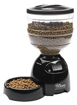 Petmate Le Bistro Portion-Control Automatic Pet Feeder, 4.2-Pound Capacity, Black