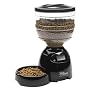 Petmate LeBistro Portion-Control Automatic Pet Feeder, Black, 4.2 Pounds
