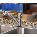 Fontaine Classique Kitchen Pull Out Faucet With Matching Soap Dispenser Stainless Steel