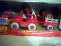 Barbie - Kelly & Tommy Power Wheels Jeep & Wagon Motorized Playset African American (1997 Mattel, Fisher Price)