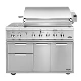 DCS Professional 48" Gas Grill Unit with Double Side Burner and Cart, Fuel Type: Propane