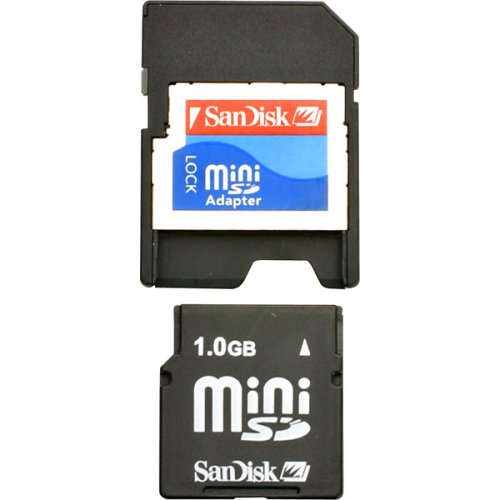 SanDisk 1GB miniSD Card (SDSDM-1024-A10M, Retail Package)