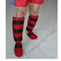 Muay Thai Shin Guards Large Size Red Color