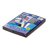 Riverside Paper 101187 Array 65-lb. Card Stock, 8-1/2 x 11, Black, 100 Sheets/pack
