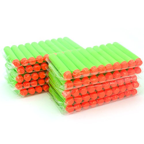 CloudCloud 200 Pcs 7.2cm Foam Darts for Nerf N-strike Elite Series Blasters Toy Gun (green)